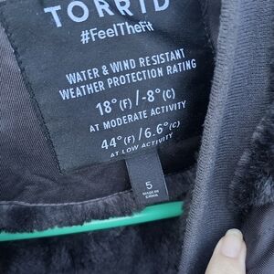 Torrid Black Wind Resistant Jacket